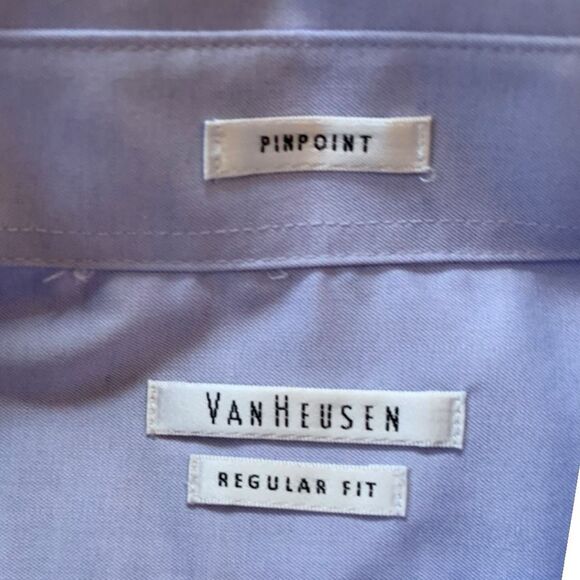 Van Heusen Pinpoint Regular Fit Oxford shirt Size 17 1/2, 34/35 - Picture 3 of 7